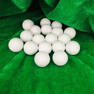 inert ceramic ball for halogenated compound treatment